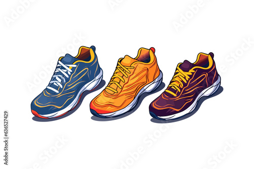 Sport shoes. Vector illustration design.