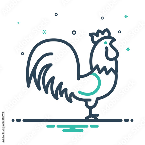 Mix icon for cock 