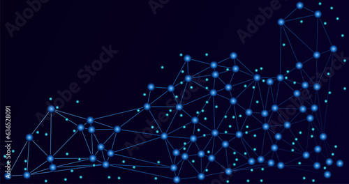 abstract digital technology background with dots and lines