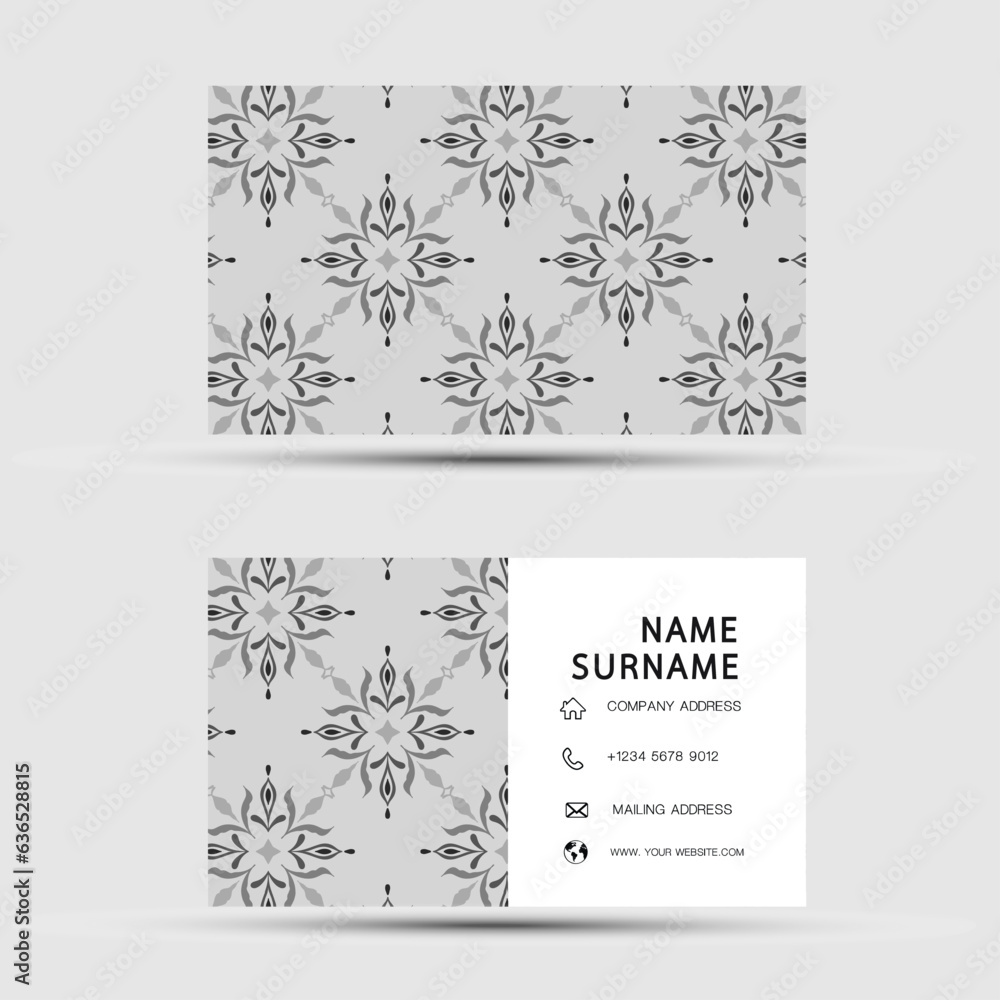 Modern business card template design. Polynesian style. Vector illustration.