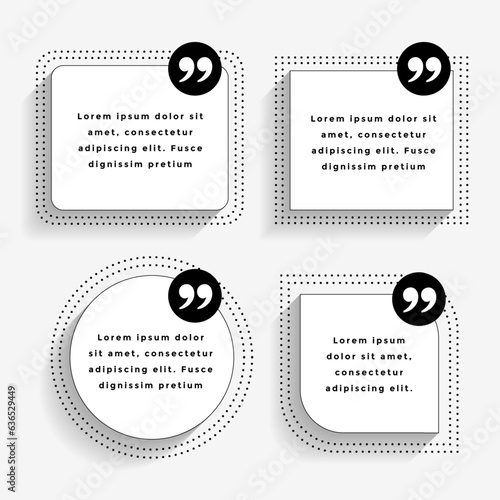 quotation speech bubble template for social communication or advise