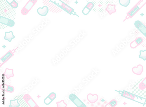 ポップで病みかわいいフレーム背景