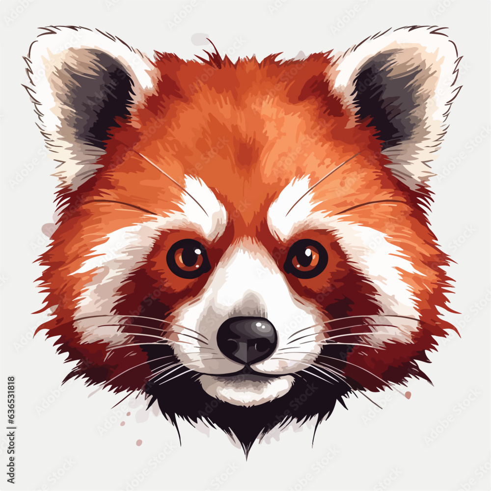 Obraz premium Logo vector illustration of an Red Panda