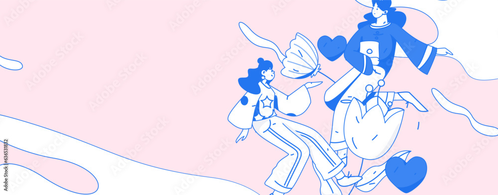Fototapeta premium 3.12 International Women's Day professional women flat character vector concept operation hand drawn illustration 