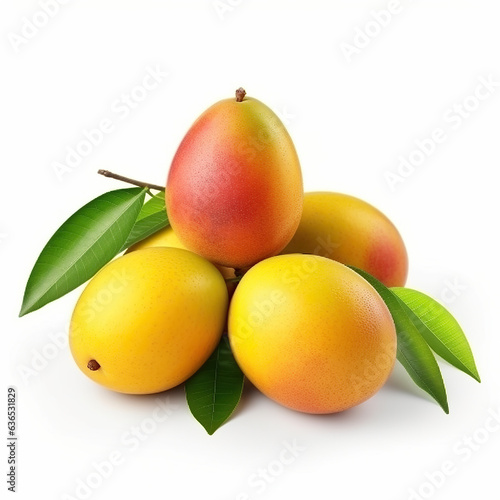 ai generated illustration mango isolated on white background.