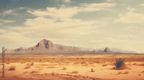 Canvas-taulu Mountain desert texas background landscape