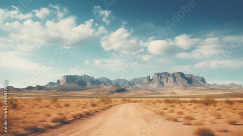 Fotografía Mountain desert texas background landscape