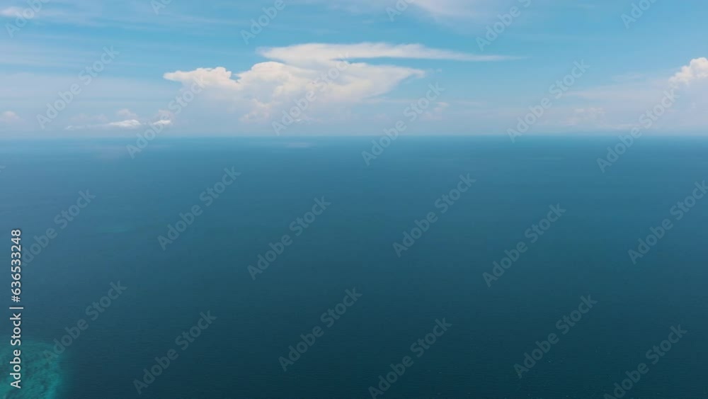 Seascape landscape with deep blue sea. Camiguin, Philippines. Seascape landscape with deep blue sea. Camiguin, Philippines.