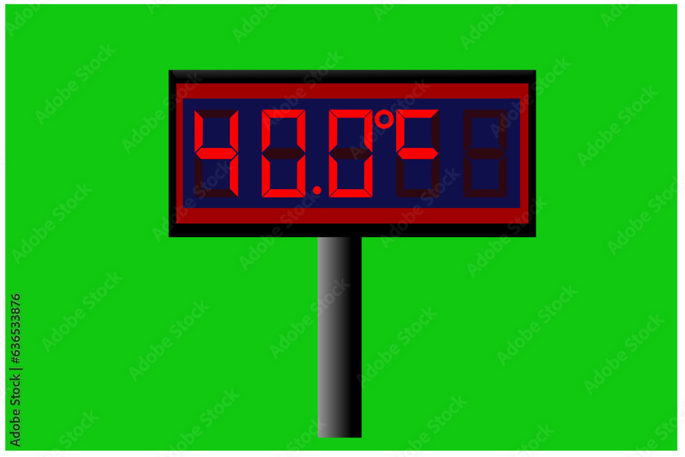 40 degree celsius on digital thermometer or temperature indicator 40 degree celsius on digital thermometer or temperature indicator