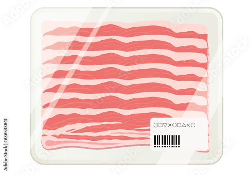 肉_パックに入った豚バラ肉