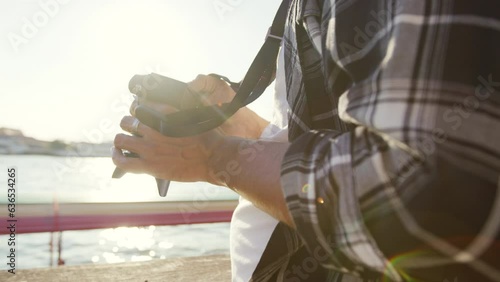 Male solo traveler exploring the bangkok city 