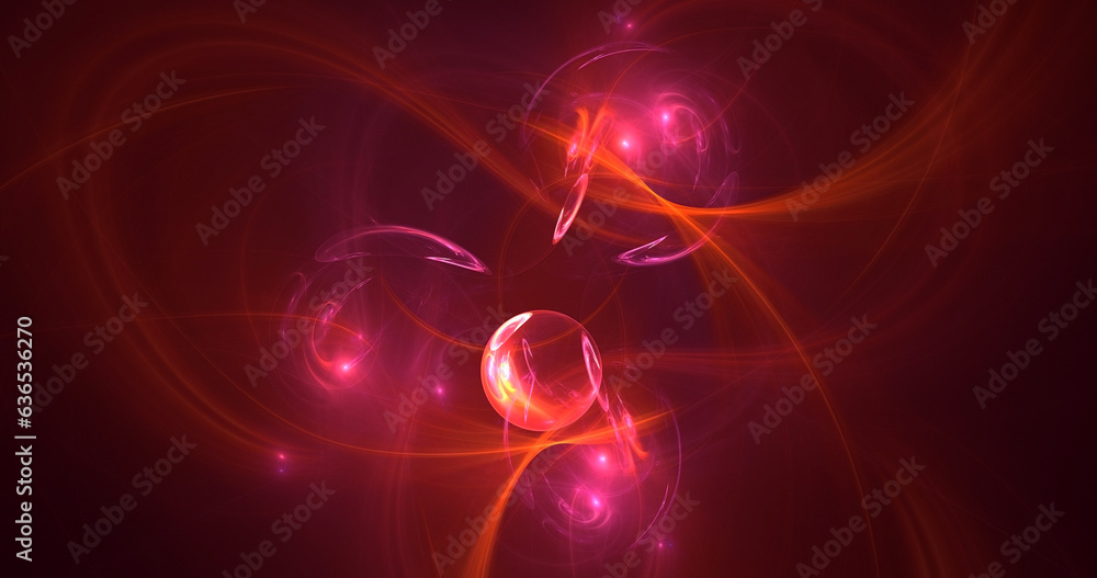 Fototapeta premium 3D rendering abstract multicolor technology fractal light background