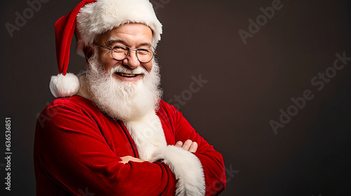 Santa Claus with arms folded and smiling