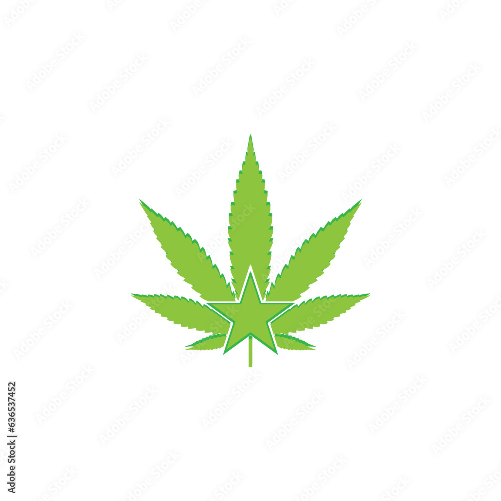 cannabis star logo design nature. cannabis star logo design nature.