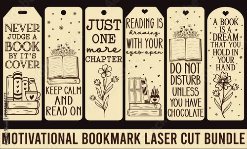 motivational bookmark laser cut bundle photo