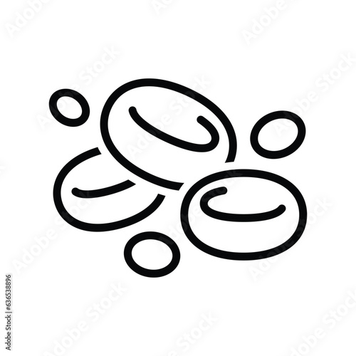 Red blood cells vector icon