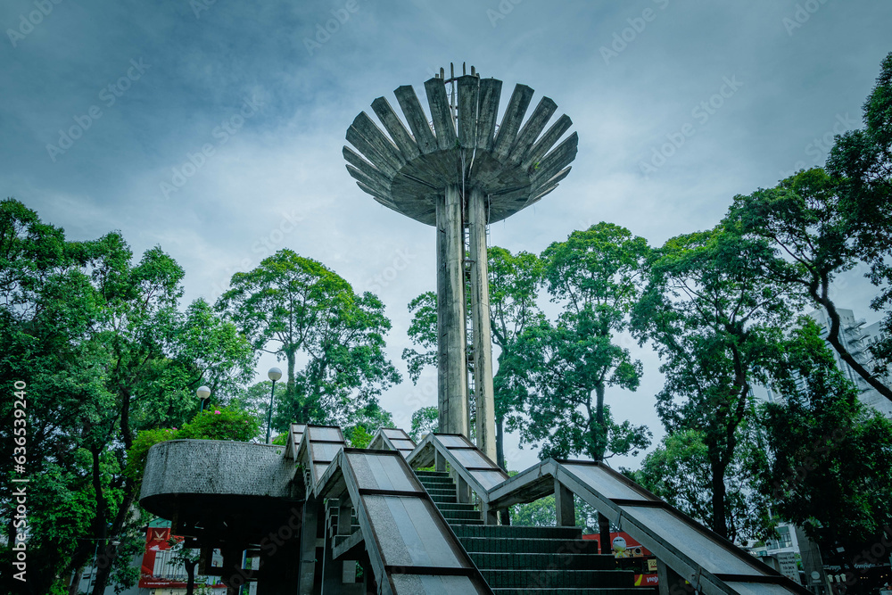 Fototapeta premium Turtle lake (Ho con rua) in Ho Chi Minh city, Vietnam. 03rd July 2023.
