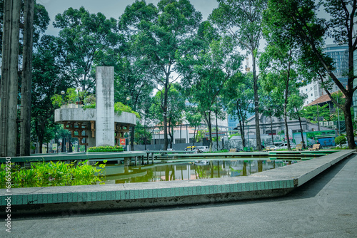 Turtle lake (Ho con rua) in Ho Chi Minh city, Vietnam. 03rd July 2023. photo