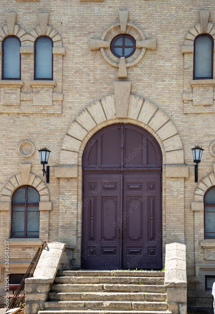 Beautiful architecture of old windows in brick houses. Beautiful architecture of old windows in brick houses.
