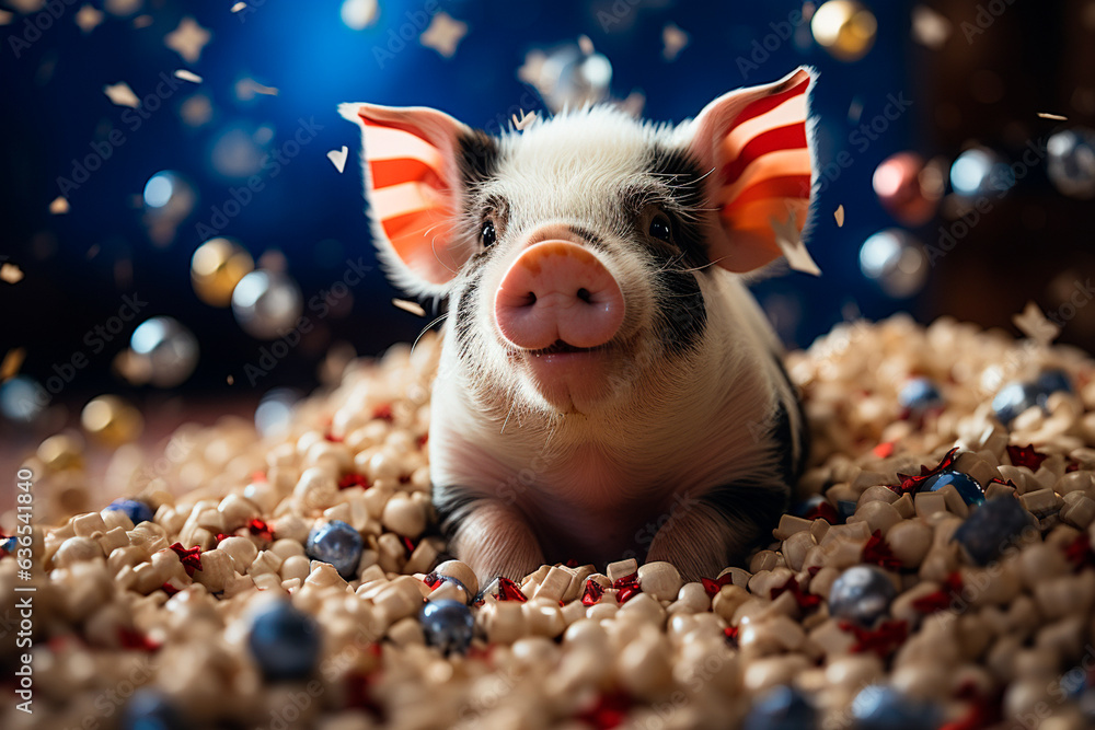 Naklejka premium pig