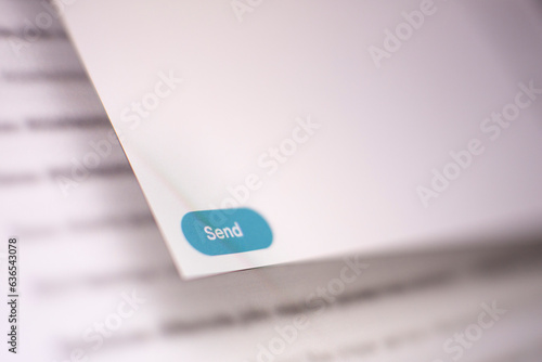 send button on computer screen