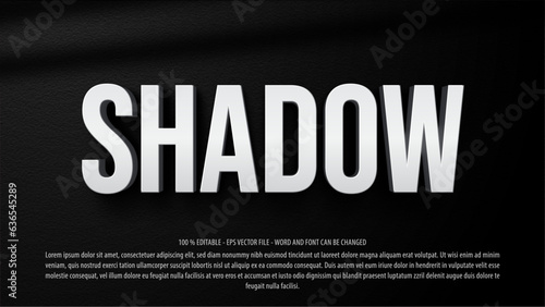 Shadow mock up editable text effect