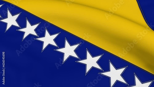 Bosnia and Herzegovina Flag Loop Animation Background photo