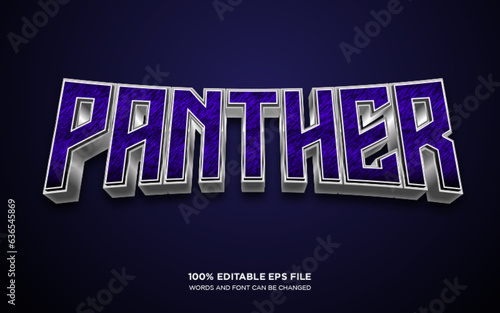 Panther 3D editable text style effect