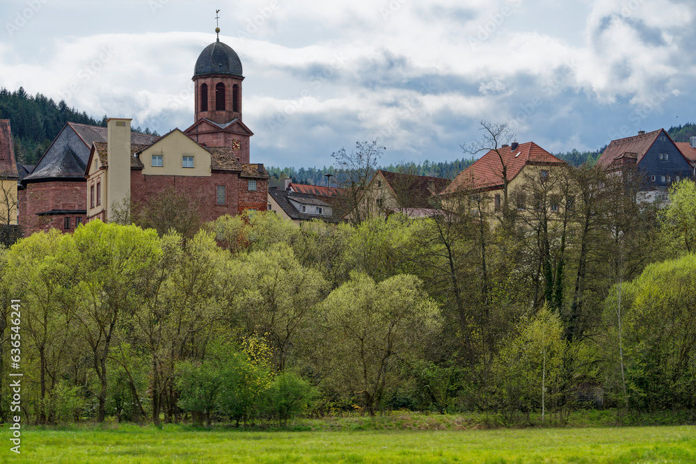 Burg Rieneck in der Stadt Rieneck im Sinntal, Landkreis Main-Spessart, Unterfranken, Franken, Bayern, Deutschland Burg Rieneck in der Stadt Rieneck im Sinntal, Landkreis Main-Spessart, Unterfranken, Franken, Bayern, Deutschland