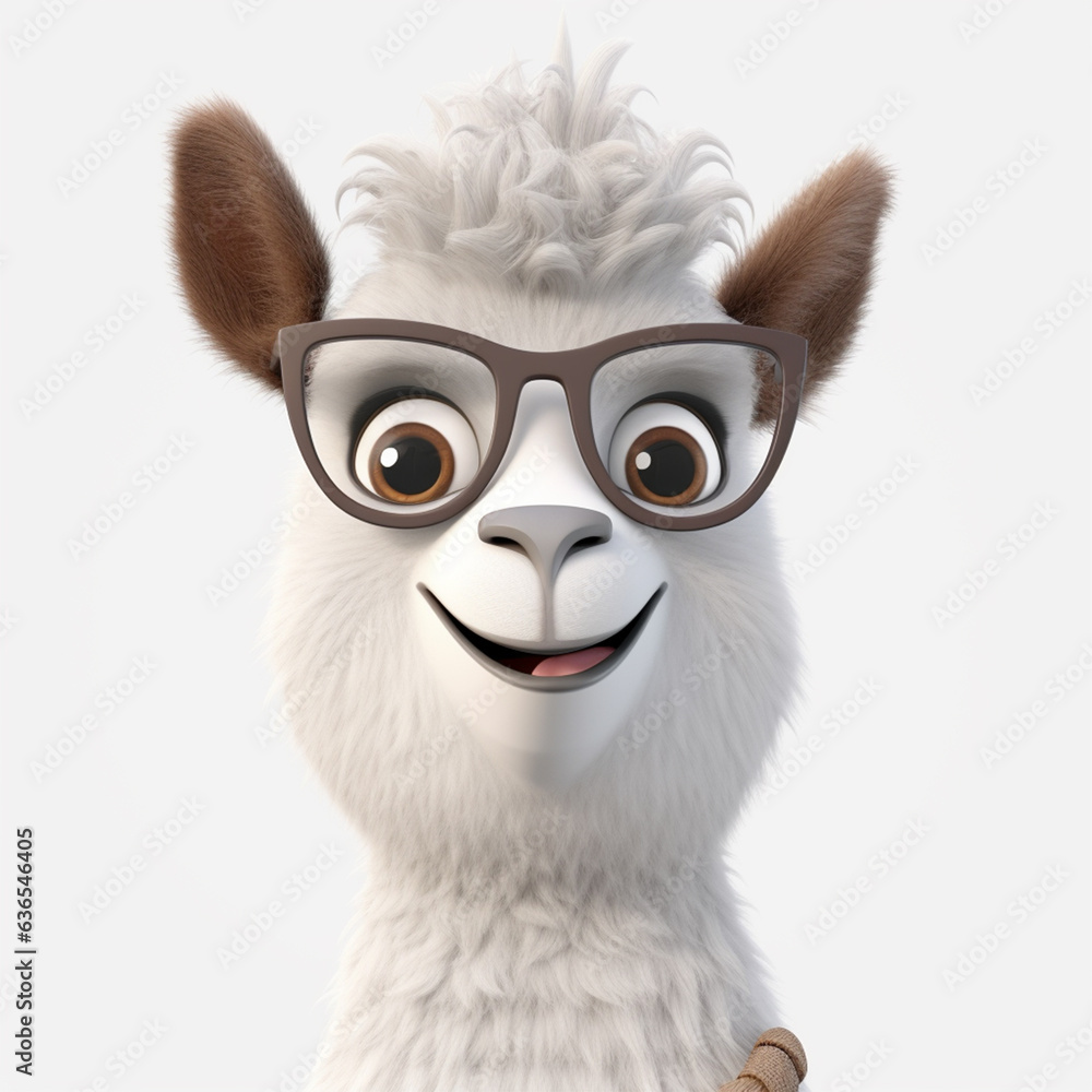 Fototapeta premium Cute animals generative ai. Cartoon colorful.