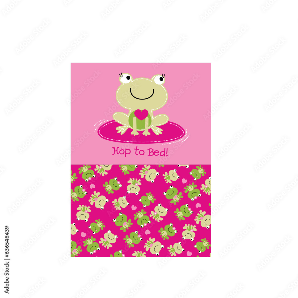 little frog pink print vector little frog pink print vector
