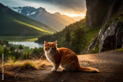 cat in the mountains © DracolaX