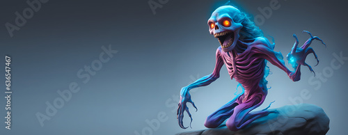 Wallpaper Mural A scary monster with copy space. Generative AI Torontodigital.ca