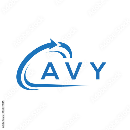 AVY letter logo design on white background. AVY creative initials letter logo concept. AVY letter design.
 photo