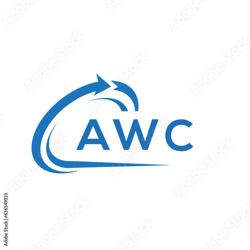 AWC letter logo design on white background. AWC creative initials letter logo concept. AWC letter design. 