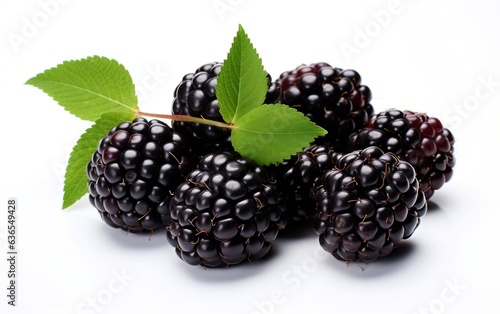 Luscious Blackberries Ingredient App Icon Recipe Emblem. Generative AI
