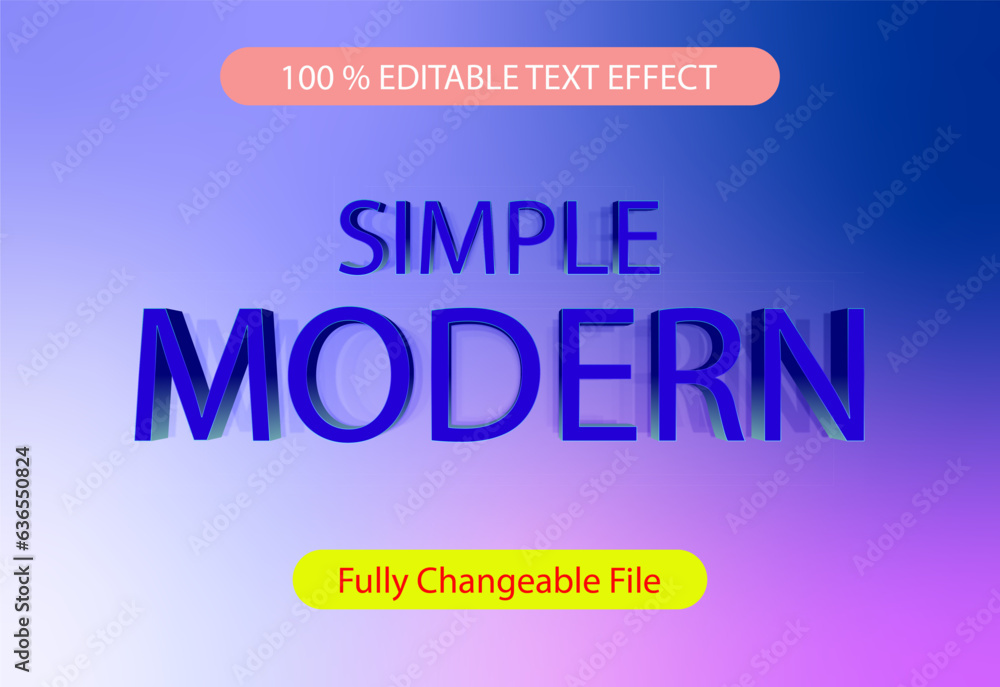 modern simple text effect vector