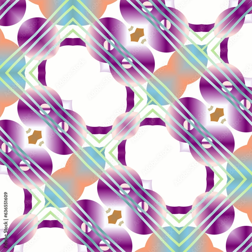 Geometric shape line art with retro risoghaph concept. Minimalist ...