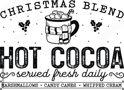 Vintage Christmas sign svg design