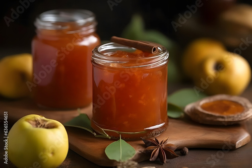 Papier peint quince compote, sweet preserve made from tangy quince fruit