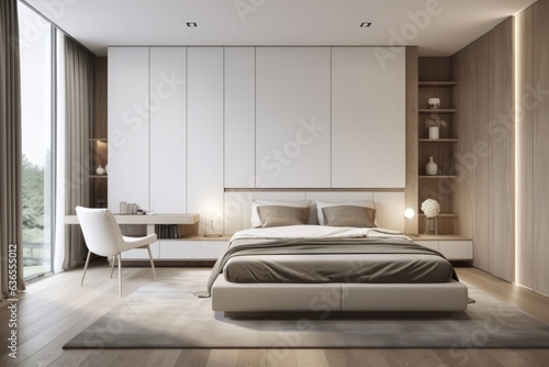 European minimalist style bedroom