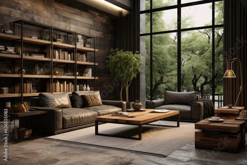 living room on Sagun urban design natural wood