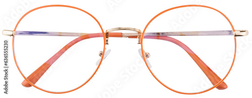Oval glasses with transparent background