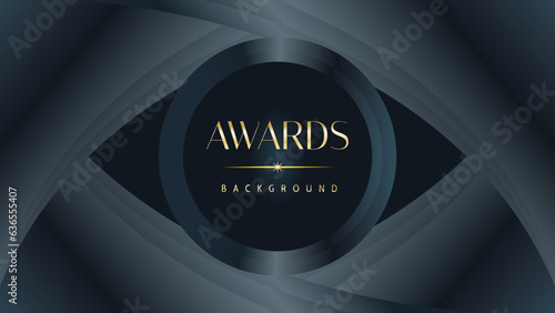 Awarding the nomination ceremony luxury black wavy background. Wedding entertainment night. Elegant luxury shine modern template certificate.