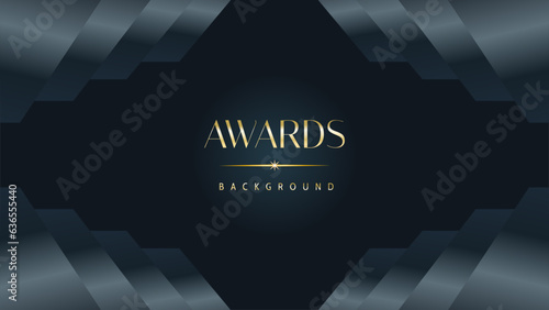Awarding the nomination ceremony luxury black wavy background. Wedding entertainment night. Elegant luxury shine modern template certificate.