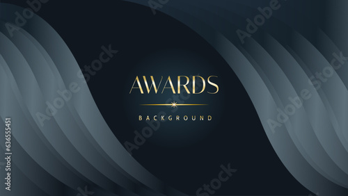 Awarding the nomination ceremony luxury black wavy background. Wedding entertainment night. Elegant luxury shine modern template certificate.