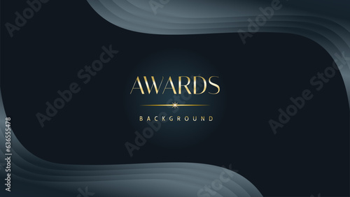 Awarding the nomination ceremony luxury black wavy background. Wedding entertainment night. Elegant luxury shine modern template certificate.