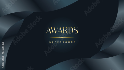 Awarding the nomination ceremony luxury black wavy background. Wedding entertainment night. Elegant luxury shine modern template certificate.