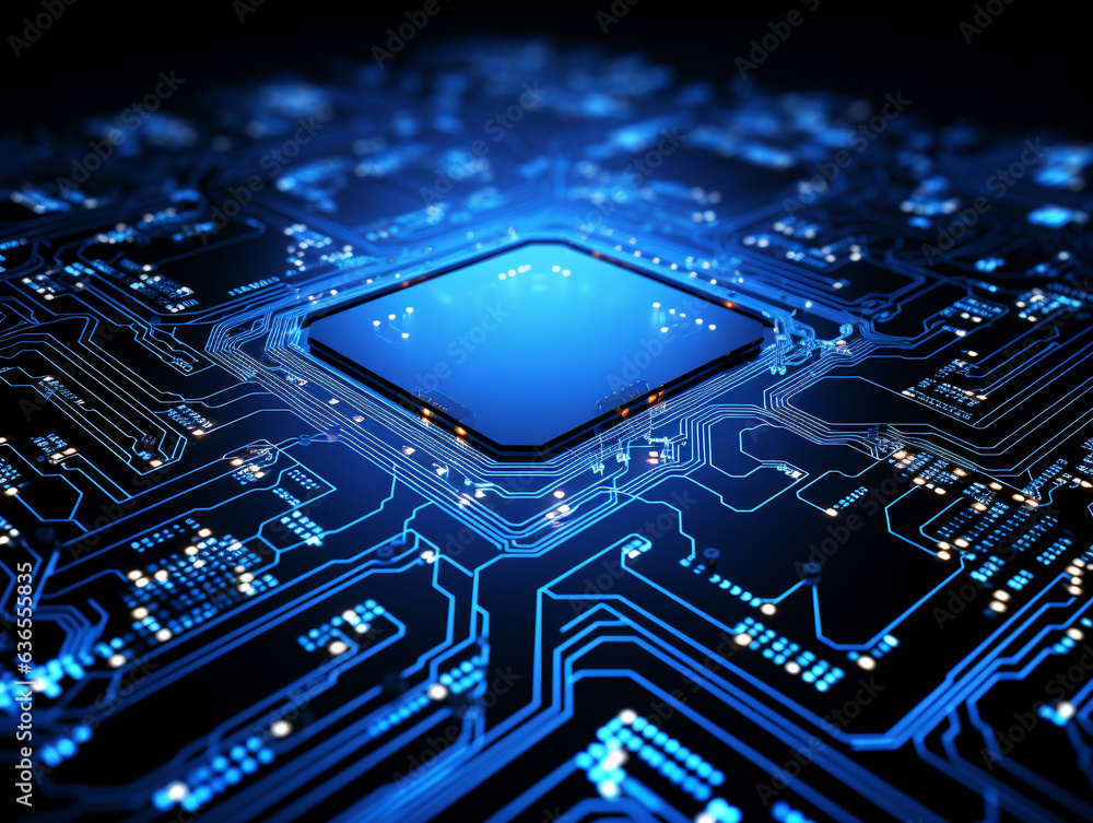 futuristic microprocessor visualization futuristic microprocessor visualization