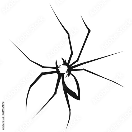 Isolated image of a large spider on a png file at transparent background. Royalty high-quality free stock photo image of black silhouette of tarantula spider. Dangerous insect